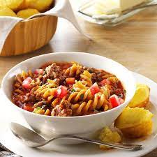 Chili Beef Pasta Recipe Beef Pasta Recipes Recipes Spaghetti Beef Recipe