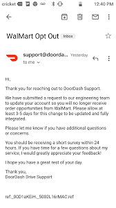 Walmart Opt Out Success All I Did Was Chat With Support Stated I Wanted To Opt Out Of Walmart Orders They Said They Would Pass It Along Then Got This Within 24hours