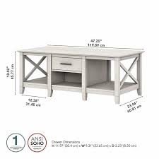 Lucas transitional coffee table with storage in white oak. Key West Coffee Table With Storage In Linen White Oak Engineered Wood Kwt148lw 03