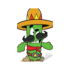 It's my friend's cactuscarnation.mine is teapot, her is cactus. Aufkleber Cartoon Cactus Tragen Sombrero Pixers Wir Leben Um Zu Verandern