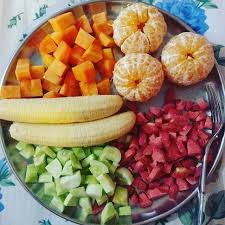 Lunch Today Orange Papaya Banana Cucumber Carrots Papaya Banana Food Papaya