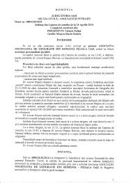 Judecatoria pascani tribunalul militar iasi curtea de apel iasi judecatoria raducaneni judecatoria iasi judecatoria hirlau dosare tribunalul iasi. Hotarare Jud Sgr Iasi 1 Societatea De Geografie Din Romania
