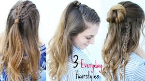 Hair care tips for great summer hair. 3 Everyday Half Up Hairstyles Summer Hairstyles Braidsandstyles12 Youtube