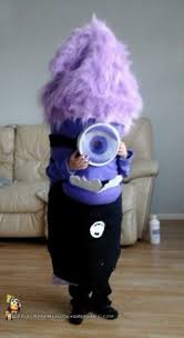 Costume ideas for assembling a purple minion a.k.a the evil minion using ordinary clothing items with a few special extra items. Easy Evil Purple Minion Costume