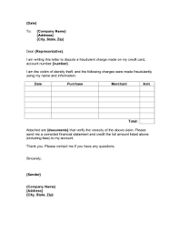 How to dispute credit card charges caused by billing errors. Credit Card Dispute Letter Template