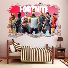 Fortnite 3d Broken Smashed Wall Decal Wall Sticker Wall Art Wall Stickers Bedroom Boys Bedroom Decor Wall Stickers