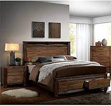 Amazon Com Furniture Of America Nangetti Rustic 2 Piece Queen Bedroom Set In Oak Kitc Bedroom Sets Furniture Queen Wood Bedroom Sets Rustic Bedroom Furniture