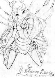 Another Flora Picture I Know I M Not Being Very Creative Lately But After Starting Tafe I Dont Have As Much Free T Fairy Drawings Winx Club Pictures To Draw