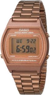 .una serie de relojes casio con distintos juegos incluidos, aprovechando el boom del mercado de los videojuegos, este reloj solo tenían los botones 'left' y innegablemente la década de los 80's fue un momento de grandes invenciones de la marca, cada modelo pensado en lo actual y en lo que a la. Amazon Com Casio Classic B640wc 5 A Rose Reloj De Oro Casio Watches