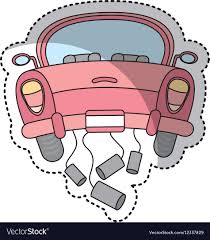 Just Married Car Isolated Icon Vector Image On Vectorstock Just Married Car Just Married Graduation Quotes