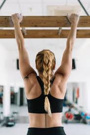 Check spelling or type a new query. Back View Of Strong Woman In Sportswear Hanging On Wooden Board In Gym And Pulling Up Stockphoto