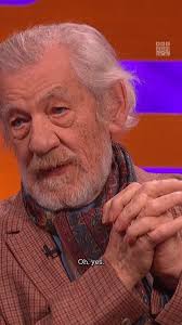 Sir Ian McKellen is a ghost! #TheGrahamNortonShow