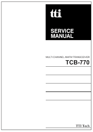 Tcb 770 Service Manual_050818