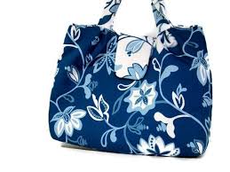 Chevron geometric pattern in black and white colors abstract seamless shapes stripes texture line vector illustration modern style. Dark Blue Light Blue White Floral Print Tote By Debbiesdesigns3 28 00 Floral Print Tote Floral Prints Blue And White