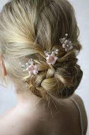 Set Of Flower Hair Pins Bridal Hair Piece Blush Head Piece Etsy Bridal Flower Hair Pins Floral Hair Pieces Bridal Hair Flowers