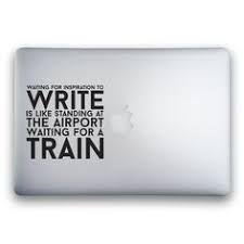 Waiting For Inspiration To Write Sticker For Macbook Macbook Air And Macbook Pro Writing Humor Writing Writing Inspiration