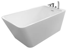 Additionally, you can also install it on clawfoot tubs. In Stock Justinian White Freestanding Insulated Bathtub Faucet Deck 67x29x23 Contemporary Bathtubs By Valley Acrylic Houzz