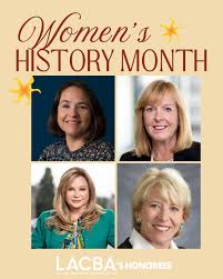 ✨ Celebrating Women's History Month! ✨⁠ ⁠ At LACBA, we proudly recognize  Kristin Adrian, Justice Lee Edmon, Terri J. Macellaro, and Stacie Neroni  for their incredible contributions to the legal profession. 👏💼⁠ ⁠