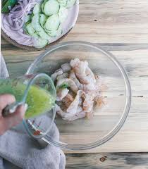 In a large bowl, combine shrimp and lime juice mixture. Aguachile Recipe Mexican Shrimp Ceviche A Cozy Kitchen