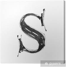 Find images of letter s. Leinwandbild Schreiben S Alphabet Symbol Grunge Hand Zeichnen Malen Pixers De
