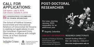 Educar es trabajar en el presente mirando hacia el futuro. Call In Colombia Universidad Del Rosario Postdoctoral Position At The Colombian Organized Crime Observatory Insight Crime Euraxess