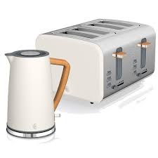 Set Petit Dejeuner Bouilloire Sans Fil 1 7 L Grille Pain 4 Nordic Blanc Swan Stp2091whtneu Blanco 44409 Achat Vente Grille Pain Toaster Cdiscount