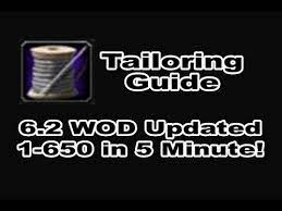 This guide will show you how to get your tailoring skill up from 0 to 300. 8 0 Fixed Tailoring Profession Tutorial Guide 1 650 In 5 Minutes Wod 6 2 Patch In Wow Youtube