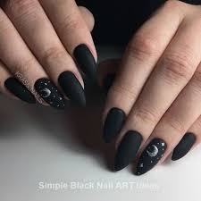 You can finally quit using bright and pastel colors and instead focus on a darker nail polish shades. 20 Simple Black Nail Art Design Ideas 1 Black Nail Designs Star Nail Art Simple Nail Art Designs