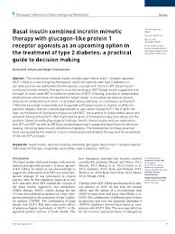 Recipes combining both renal failure and diabetes / the best diy dog food with turkey and veggies this mess is ours. Pdf Basal Insulin Combined Incretin Mimetic Therapy With Glucagon Like Protein 1 Receptor Agonists As An Upcoming Option In The Treatment Of Type 2 Diabetes A Practical Guide To Decision Making