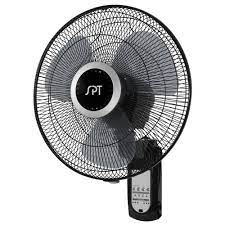 Spt 16 In Wall Mount Fan With Remote Control Sf 16w81 The Home Depot Wall Mounted Fan Wall Mounted Fans Wall Fan