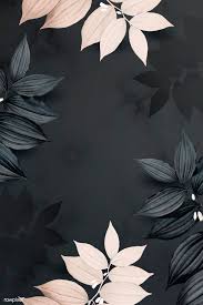 Download Premium Vector Of Foliage Pattern Black Background Vector 936156 Black Background Wallpaper Flower Background Wallpaper Flower Phone Wallpaper