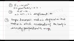 Defining Equation Of Simple Harmonic Motion In Urdu Hindi Youtube