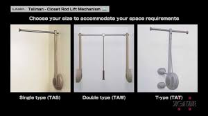 Use only with the following item. Sugatsune Tallman Pull Down Closet Rod Youtube