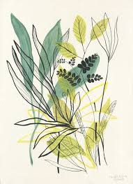 Foliage 1 Plantes Vertes Print Vegetation Goauche Peinture De Image 1 Plant Art Botanical Poster Green Wall Art
