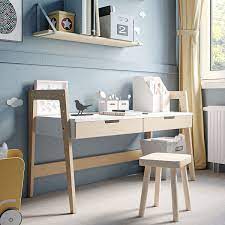 Schreibtisch kinder ikea galant höhenverstellbar. Nature Kid Schreibtisch Cory Aus Massiver Kiefer In Weiss Natur Kindermobel Von Wallenfels