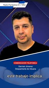 ●Germán Jimenez nos comenta sobre cómo es ser despachante de aduana y que  tareas realizan., ●Escucha la nota completa en nuestro canal de YouTube  "Radio Fantastica 91.7"