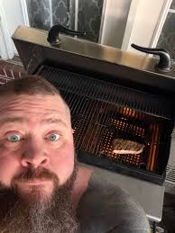 You might be a wrestling Dad if you are outside grilling a steak at 645  AM…. 😂 My son had to make a certain weight this morning since season is  coming next