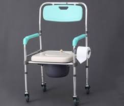 Portable Mobile Toilet Chairs Height Adjustable Folding Elderly Seat Commode Chair With Wheels Commode Chair Toilet Chair Chair