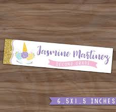 Unicorn School Supply Labels Custom Name Tag Back To Etsy School Supply Labels Name Tag For School School Labels