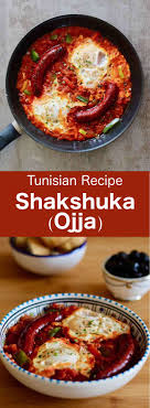Ojja Or Shakshuka Is A Delicious Dish Of Tunisian Origin Also Popular In The Maghreb And The Middle East Which Is Prep Tunisian Food Shakshuka African Food