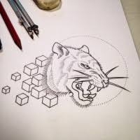 Check spelling or type a new query. Simple Roaring Tiger Head With Geometric Elements Tattoo Design Tattooimages Biz