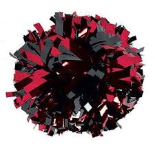 Black And Gold Cheerleading Pom Poms Metallic Black Red Baton Handle Pom Cheer Pom Poms Cheerleading Pom Poms Poms Dance