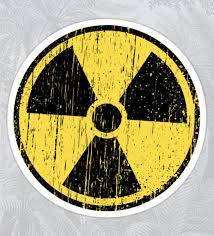 Worn Distressed Nuclear Radiation Symbol Black Border Sticker By Mhea Nuclear Radiation Symbols Border