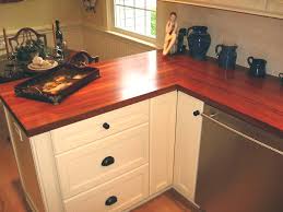 santos mahogany wood countertop in