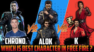Chrono is a male character in free fire, his ability creates a barrier field which provides allied buffs. Cr7 S Chrono Vs Dj Alok Vs Kshmr S K Which Is Best Character In Free Fire Cr7 Djalok K Youtube