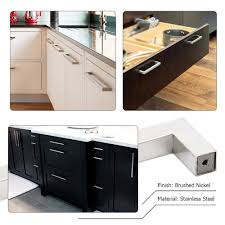 What's the biggest difference, besides price and weight, be. 10pack Goldenwarm Brushed Nickel Square Bar Cabinet Pull Drawer Handle Stainless Steel M Stainless Steel Cabinet Hardware Cabinet Door Hardware Cabinet Handles