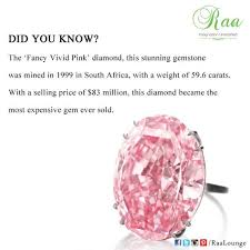 Did You Know That The Most Expensive Gemstone Ever Sold Was The Pink Star Diamond Sold For 83 Million Didyouknow Pinkstardiamo Pink Diamond Pink Stars Raa