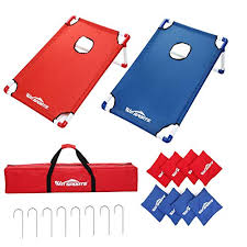 Maybe you would like to learn more about one of these? Win Sports Portable Assemble Pvc Framed Cornhole Toss Game Set With 8 Bean Bags And Carrying Case 3 X 2 Feet Choose Flag Design Red Blue Buy Online In Cambodia At Cambodia Desertcart Com