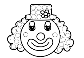 Coloriage clown gratuit à imprimer. Le Clown Jongleur En Gommettes Printable Gommettes A Imprimer