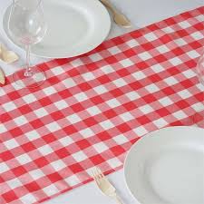 Buffalo Plaid Table Runner Coral White Gingham Polyester Checkered Table Runner Buffalo Plaid Table Runner Table Runners Wedding Restaurant Table Tops